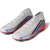 Adidas Chaussures de foot F50 Hyperfast League Mid FG "Ftwr White/Solar Purple/Solar Turbo" pour Unisex