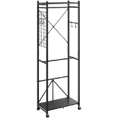 SoBuy Portemanteau noir 60x32x175 cm 40 kg