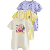 Next Barboteuse / body beige clair / jaune / violet