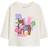 Next T-Shirt 'Pferd' écru / marron / lilas / rose