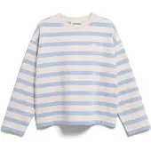 Armedangels Sweat-shirt 'FRANKAA' bleu clair / blanc cassé