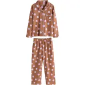Next Pyjama marron / blanc cassé