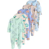 Next Pyjama beige / bleu clair / vert clair / blanc