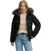 Superdry Faux Fur Fuji Padded Jacket Noir M Femme