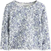 Next T-Shirt écru / bleu clair