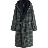 Next Peignoir long 'Borg' marine / jaune / gris / vert foncé