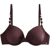 Next Hauts de bikini brun foncé / or