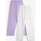Bonprix Lot de 2 pantalons de pyjama 100% coton