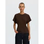 SELECTED WOMEN T-shirt 'SLWERA' marron