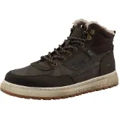 Mustang Bottines à lacets brun foncé