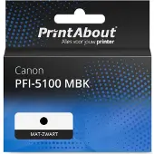 PrintAbout Cartouche compatible pour Canon PFI-5100 MBK - Noir mat
