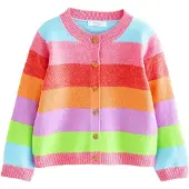 Next Cardigan bleu clair / orange / rose / rouge