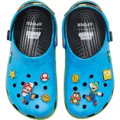 Crocs Sabots 'Super Mario' azur / jaune / vert clair / rouge
