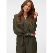 Vero Moda Melaney Queeny Long Sleeve Shirt Vert XS Femme