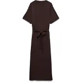 Vero Moda Hali Short Sleeve Long Dress Marron XS Femme