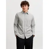 Jack & Jones Field Melange Long Sleeve Shirt Beige L Homme