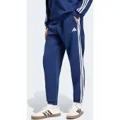 Adidas Pantalon 'Essentials 3-Stripes Fleece Tapered Cuffed' bleu foncé / blanc