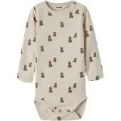Lil´ Atelier Barboteuse / body marron / blanc cassé