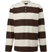 QS T-Shirt crème / brun foncé