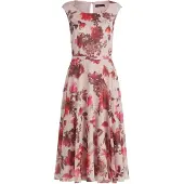 Vera Mont Robe écru / marron / rose clair / canneberge
