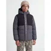 Jack & Jones Kids Junior Veste d’hiver 'JCOSpeed' graphite / noir