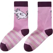 Reima Chaussettes 'Moomin Randig' écru / cyclamen / rose / poudre