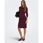ONLY Maternity Robes en maille 'OLMFemi' lie de vin