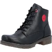 Rieker Bottines à lacets rouge sang / noir