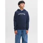 JACK&JONES JUNIOR Junior Sweat 'JJAvery' bleu foncé / blanc