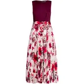 Vera Mont Robe de cocktail chocolat / rouge / bourgogne / blanc