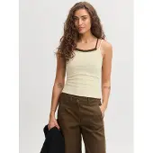 JJXX Haut marron / jaune pastel