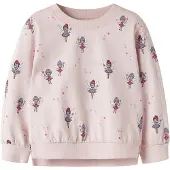 Name It Mini Sweat-shirt 'NMFNisala' bleu pastel / violet / rose ancienne / rose foncé