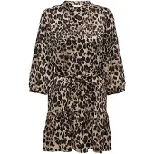 ONLY Robe 'ONLAlena' beige / marron châtaigne / noir