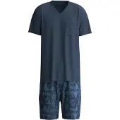 Calida Pyjama court 'Relax Streamline' marine
