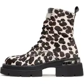 CESARE GASPARI Bottines à lacets cappuccino / brun foncé / jaune pastel
