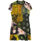 Desigual Robe vert / olive / rose ancienne / noir
