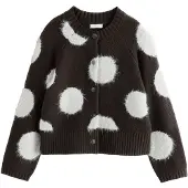 Next Cardigan marron / blanc