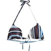 Next Hauts de bikini bleu clair / bleu foncé / marron / blanc