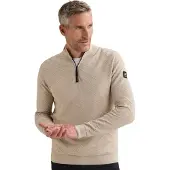 Vanguard Pull-over 'Pullover with half-zip and allover texture' gris clair