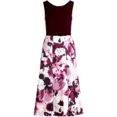 Vera Mont Robe orchidée / cyclamen / noir / blanc cassé