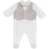 Chicco Barboteuse / body écru / beige chiné