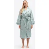 Cyberjammies Robe de chambre 'Grace' bleu pastel / noir / blanc cassé