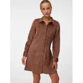 Vero Moda Robe-chemise 'VMSANNE' chocolat