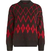 Barbour Pull-over 'Adina' brun foncé / rouge / lie de vin