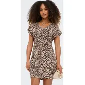 ONLY Robe 'ONLMette' beige / caramel / brun foncé