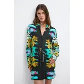 Desigual Robe-chemise 'C Lacroix' mélange de couleurs / noir