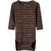 Name it Barboteuse / body 'NBMNALAS' marron / blanc