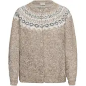 KAFFE CURVE Cardigan beige chiné