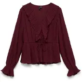 Vero Moda Chemisier 'VMDora' bordeaux