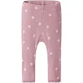 Name it Leggings 'NBFLAUREL' vert clair / prune / rosé